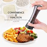 Rii Salt and Pepper Grinder Set, Adjustable Coarseness, Glass Body, 2 Pack view 7