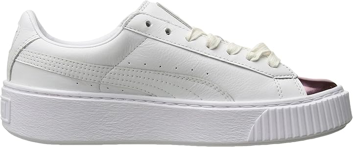 puma women's basket platform metallic fashion sneaker