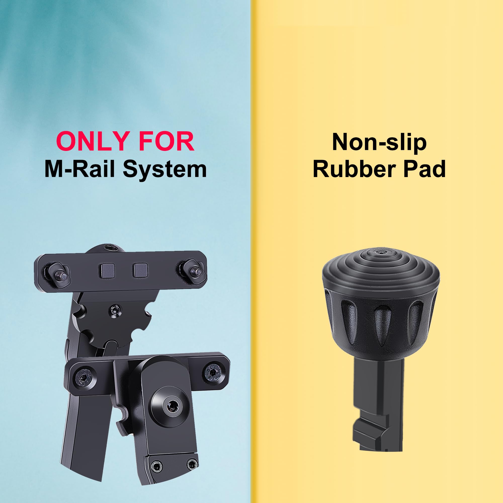 Zeadio Tactical Folding Bipod, 6.5 to 9 Inches - Black