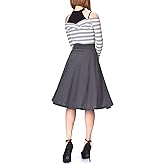 Dani's Choice Stretch High Waist A-line Flared Long Midi Skirt