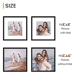 upsimples 12x12 Picture Frame, Display Pictures 8x8