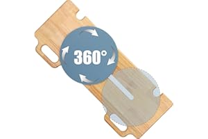 SIENSON Slide Transfer Board with 360° Turntable,Slide Board MakeTransfers Easier,Heavy-Duty Sliding Board for Patient Senior and Handicap Move Assist and Slide Transfer,Wheelchair to Bed/Toilet/Bathtub/Car