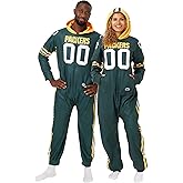 FOCO NFL unisex-adult Nfl Team Logo Gameday Ready Lounge Onesie One Piece Pajamas