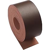 Picheng Faux Leather Straps 2 Inch Wide Leather Strip, 138 Inch Long Leather Belt Strips for DIY Craft, Hobby Workshop (Coffee Color-2 Inch)
