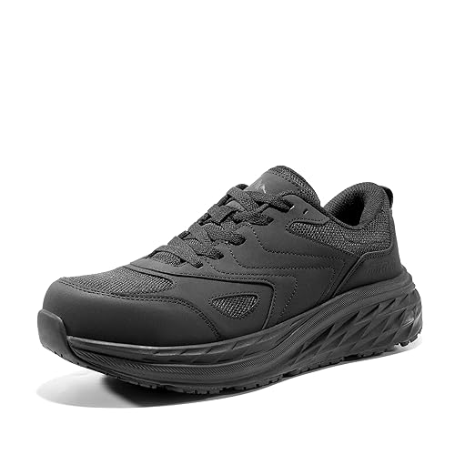 NORTIV Non Slip Work Shoes for Men Steel Toe Comfortable