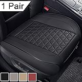 Black Panther 1 Pair Luxury PU Leather Car Seat Covers Protectors for Front Seat Bottoms,Compatible with 90% Vehicles (Sedan