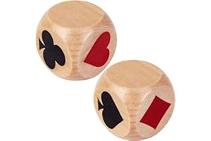 2Pcs Double Trumps Marker Dices Euchre Indicators Wooden Cubes Dices Tool Great Bridge Card Comfortable Grip Great Bridge Car