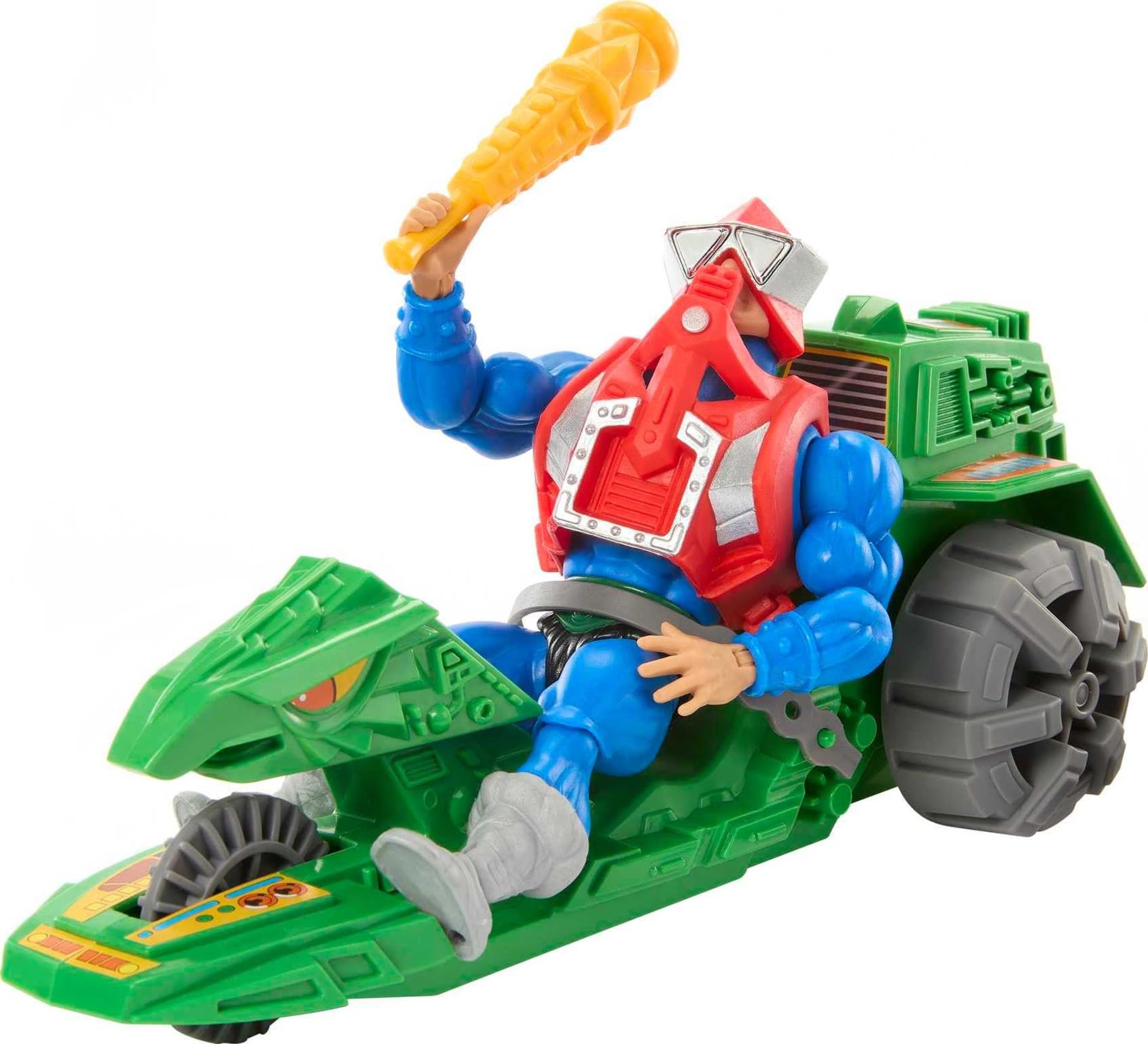 Masters of the Universe Origins Vehicle & Action Figure Ground Ripper & Mekaneck, Inspired by 80s Road Ripper, MOTU Toy Car, Character & Accessories, HKM62