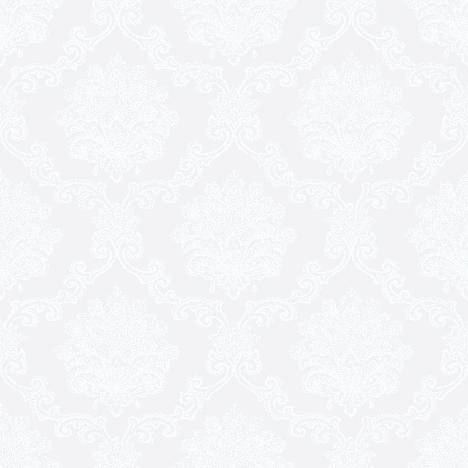 Galerie G56276 Nordic Elements Floral Damask Wallpaper, White, 10m x 53cm