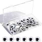 Ywmimn 100pcs 20mm Large Wiggle Googly Eyes Self Adhesive, Big Black Googly Eyes for Crafts