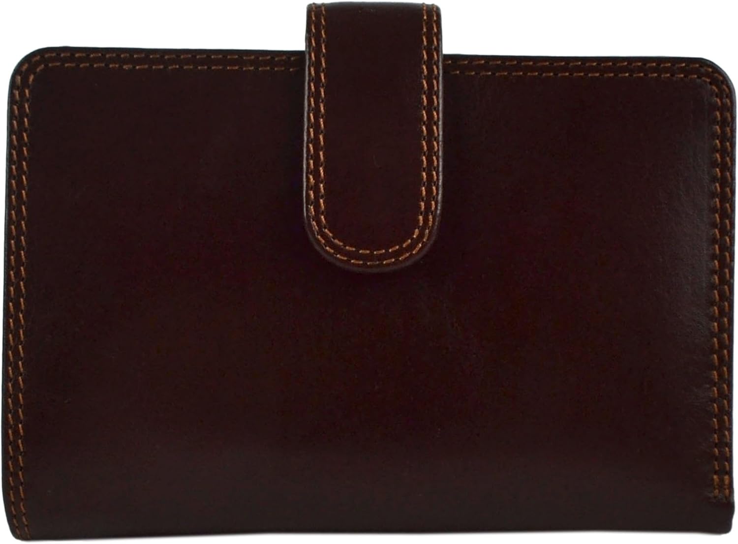 Visconti Leather Ladies Purse Monza Brown, Dimensions: Approx 17cm x 9cm ( 6.75" x 3.5" )