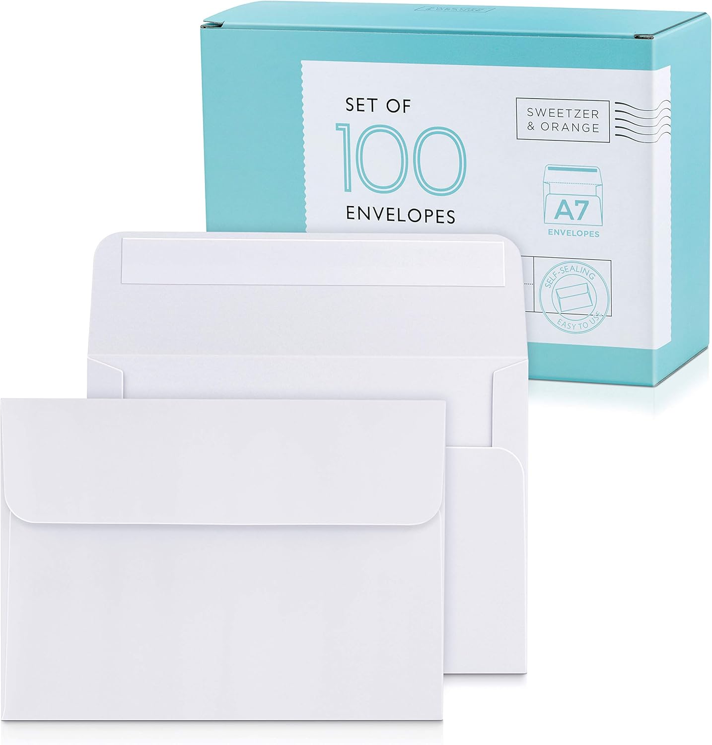100 A7 White Envelopes BigaMart