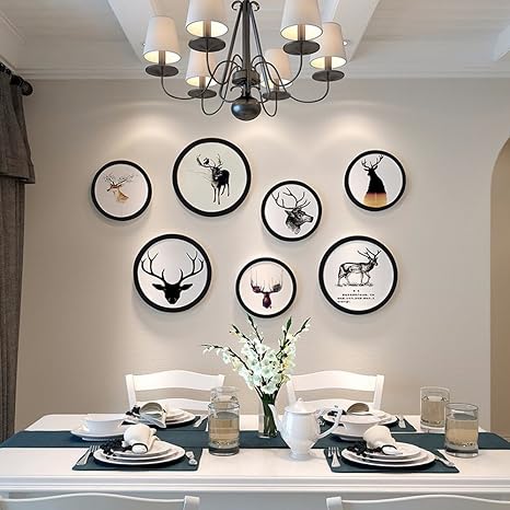 schwarz-weiße Wand Kombination. WUXK Foto Wand Dekor modernes