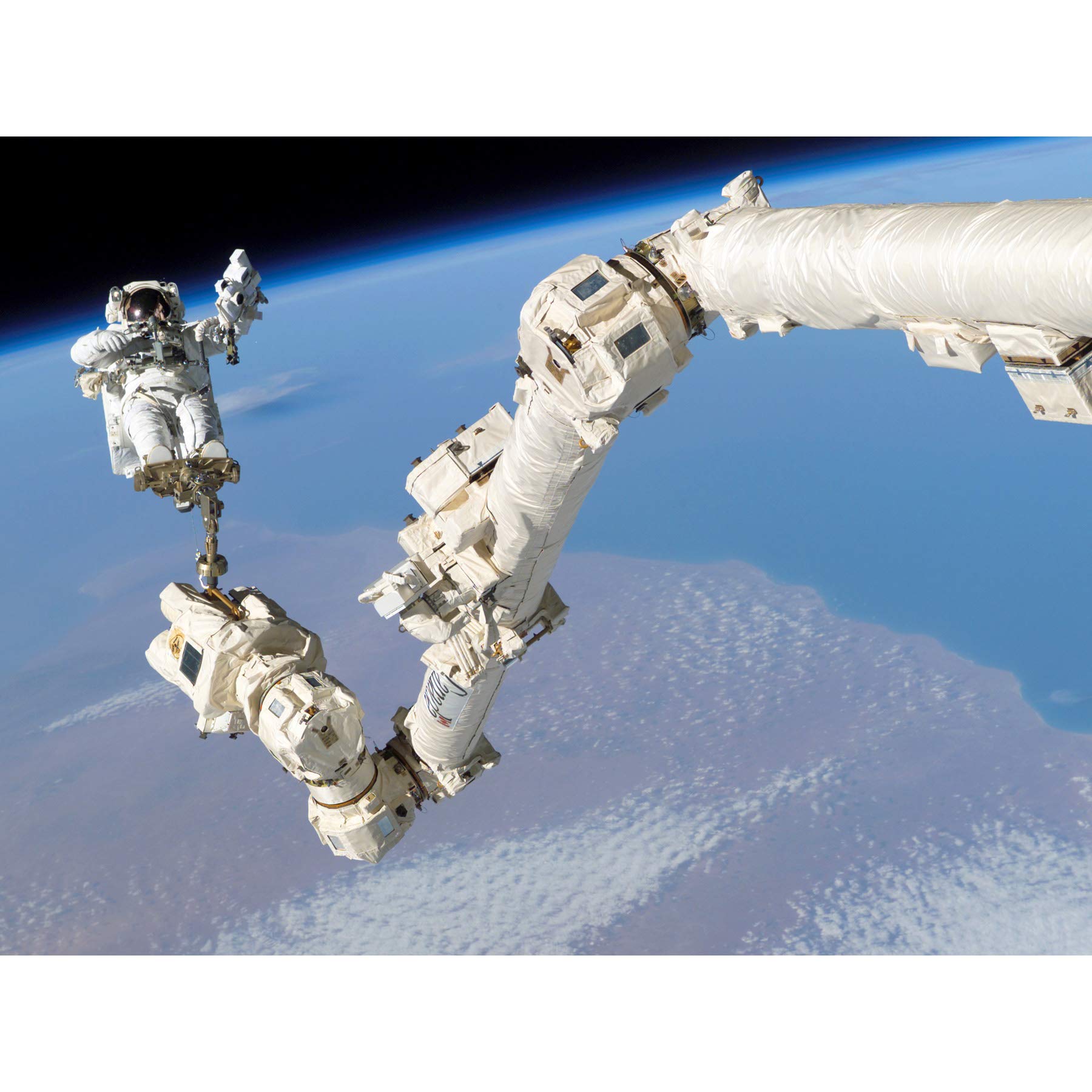 Space NASA Astronaut Canadarm2 Space Station Photo Large Wall Art Poster Print Thick Paper 18X24 Inch