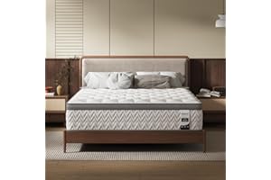 SLEEP100 King Mattress, 14 Inch 5-Zone Deep Sleep Firm Mattress with Extra Lumbar & Shoulder Support, Hotel Collection Hybrid Mattresses, Fiberglass Free & No Odor - 365 Nights Trial