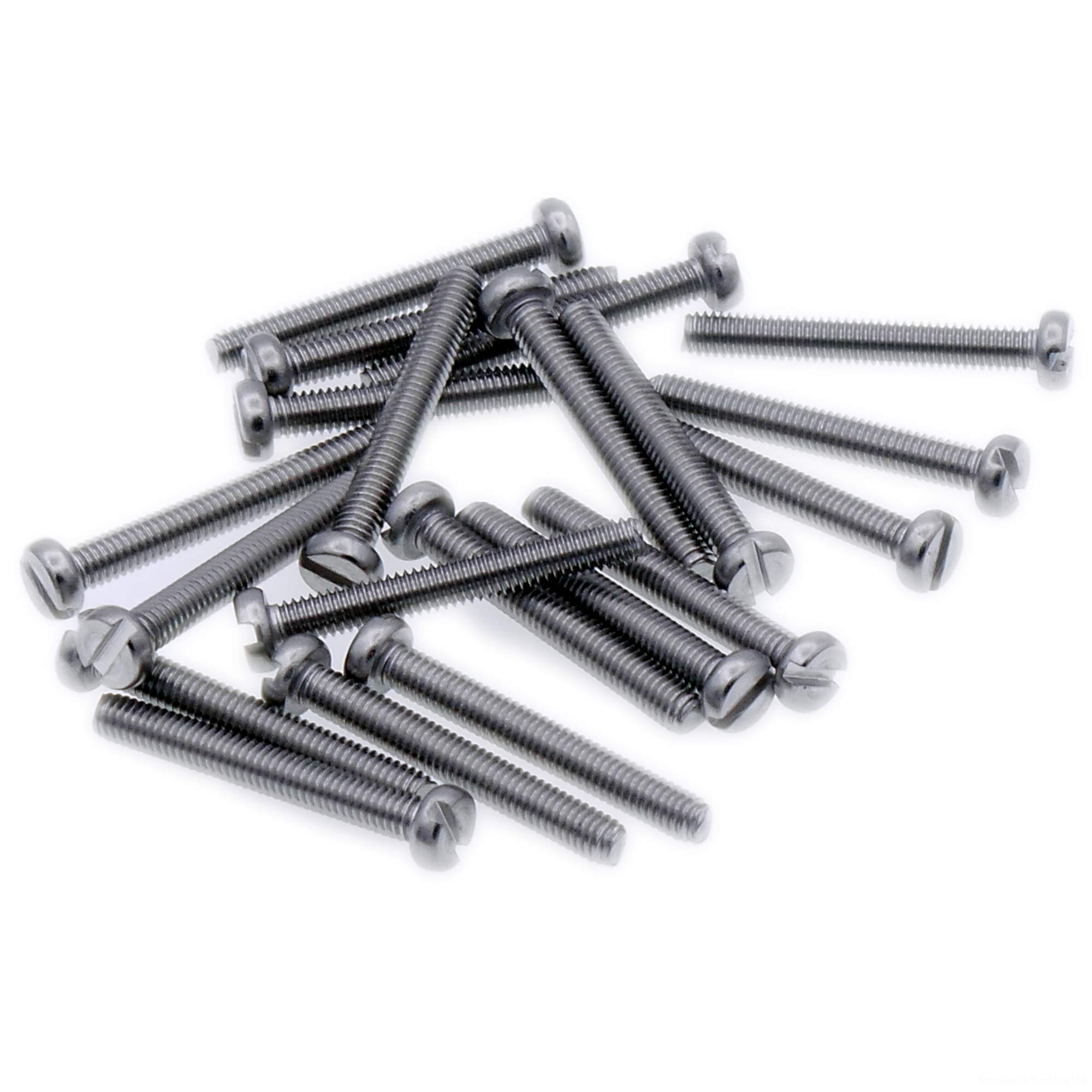 M6 (6mm x 45mm) Slot Cheese Machine Screw (Bolt) - Stainless Steel (A2) (Pack of 20)