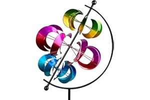 XPSCOCO 62.9" Large Wind Spinner Outdoor Decor, Garden Art with Metal Stake, Resistant for Yard, Patio and Lawn