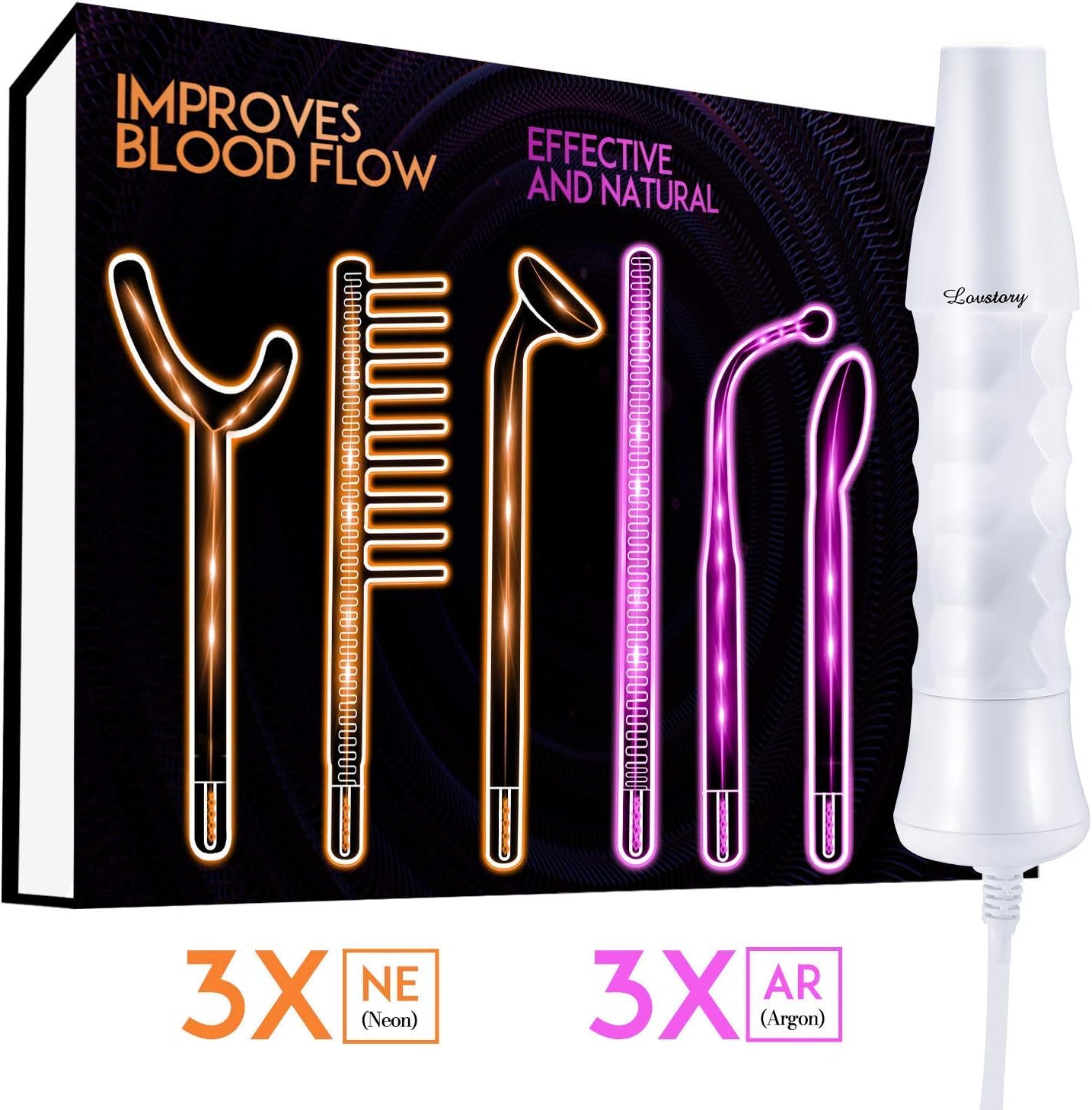 CUTEBEY High Frequency Facial Machine,Portable Handheld Skin Therapy Wand Machine for Hair Growth,Acne Treatment,Skin Tightening - Wrinkle Reducing - Dark Circles - Puffy Eyes Beauty Skin Care Tool
