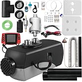 Fiberfly Diesel Heater 8KW, 15L Tank, Diesel Air Heater 12V,Muffler, Diesel Parking Heater with LCD Thermostat Monitor & Remo