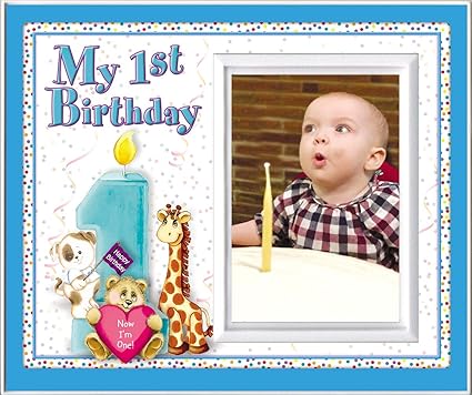 Amazon Com My First Birthday Picture Frame Gift Boy