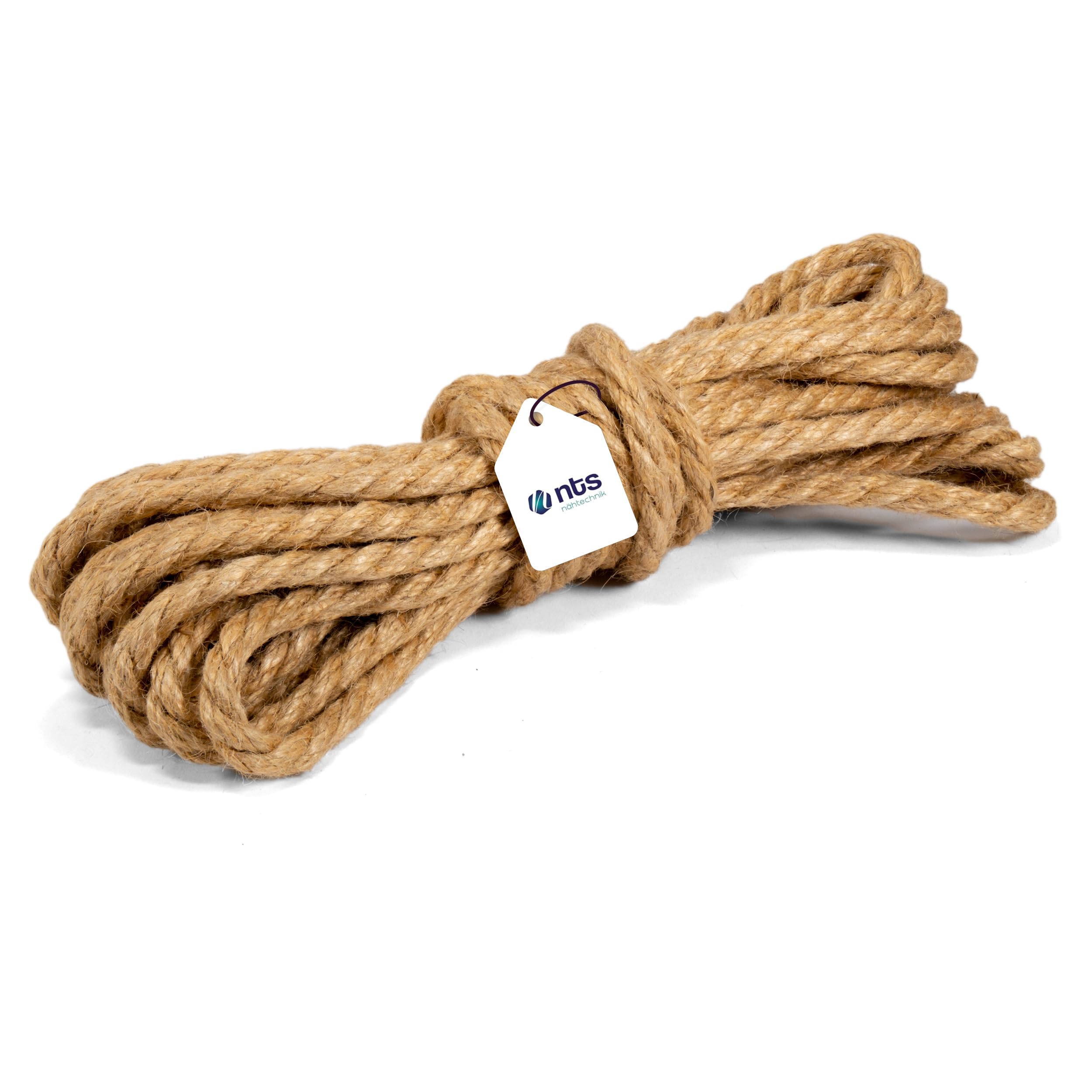 NTS-Nähtechnik Jute Rope 10 mm - 20 m | Jute Cord | Various Sizes and Lengths