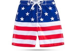 SIX ISLANDS Boys Swim Trunks - Quick-Dry, Comfortable, Ages 5/6 to 18/20 - Fun Patterns, Durable Design Boys Bathing Suit