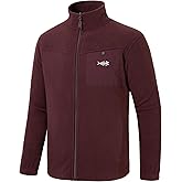 BASSDASH AllDay Men’s Full Zip Fleece Jacket Soft Sweatshirt Breathable Mid-Weight Polar Fleece Winter Coat with Pockets