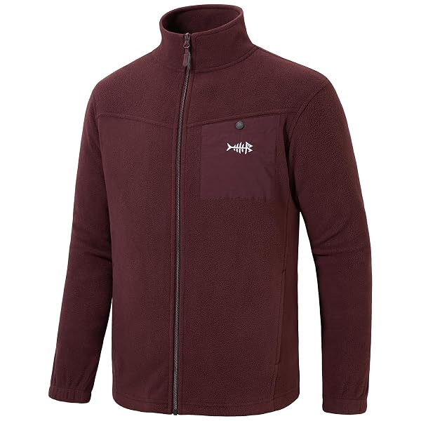 BASSDASH ALLDAY MEN’S FULL ZIP FLEECE JACKET SOFT...