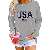 Dressmine Womens Casual Long Sleeve Graphic Tee Shirts Crew Neck Sweatshirts Pullover Tops for Women