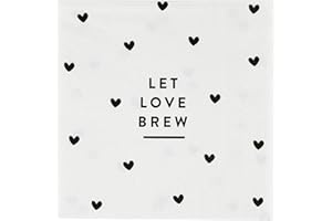 Santa Barbara Design Studio 3-Ply Paper Beverage Napkins Coffee Themed 20-Count Cocktail Napkin Pack, 5" x 5", Let Love Brew