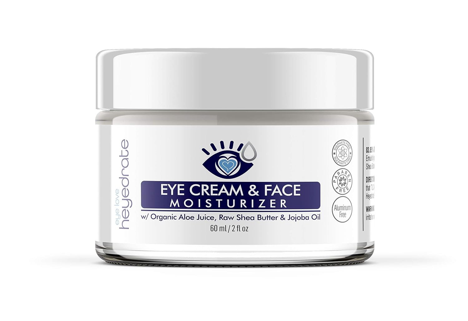 heyedrate eye cream and face moisturizer