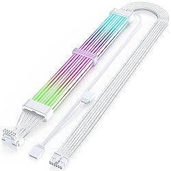 Sirlyr RGB 12VHPWR Cable,PCIE 5.0 RGB PSU Cables,16