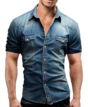 camisas de mezclilla para hombre