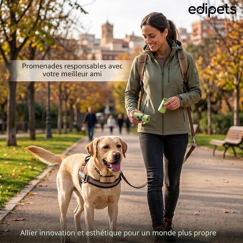 , Sac a Crottes Chien, 36 Rouleaux / 540 unités, Extra Épais, Étanche, Pour Chiens, Animaux de Compagnie, non Parfumés (36 Rouleaux / 540 unités)