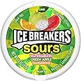 ICE BREAKERS Sours Assorted Fruit Flavored Sugar Free Mints Tin, 1.5 oz
