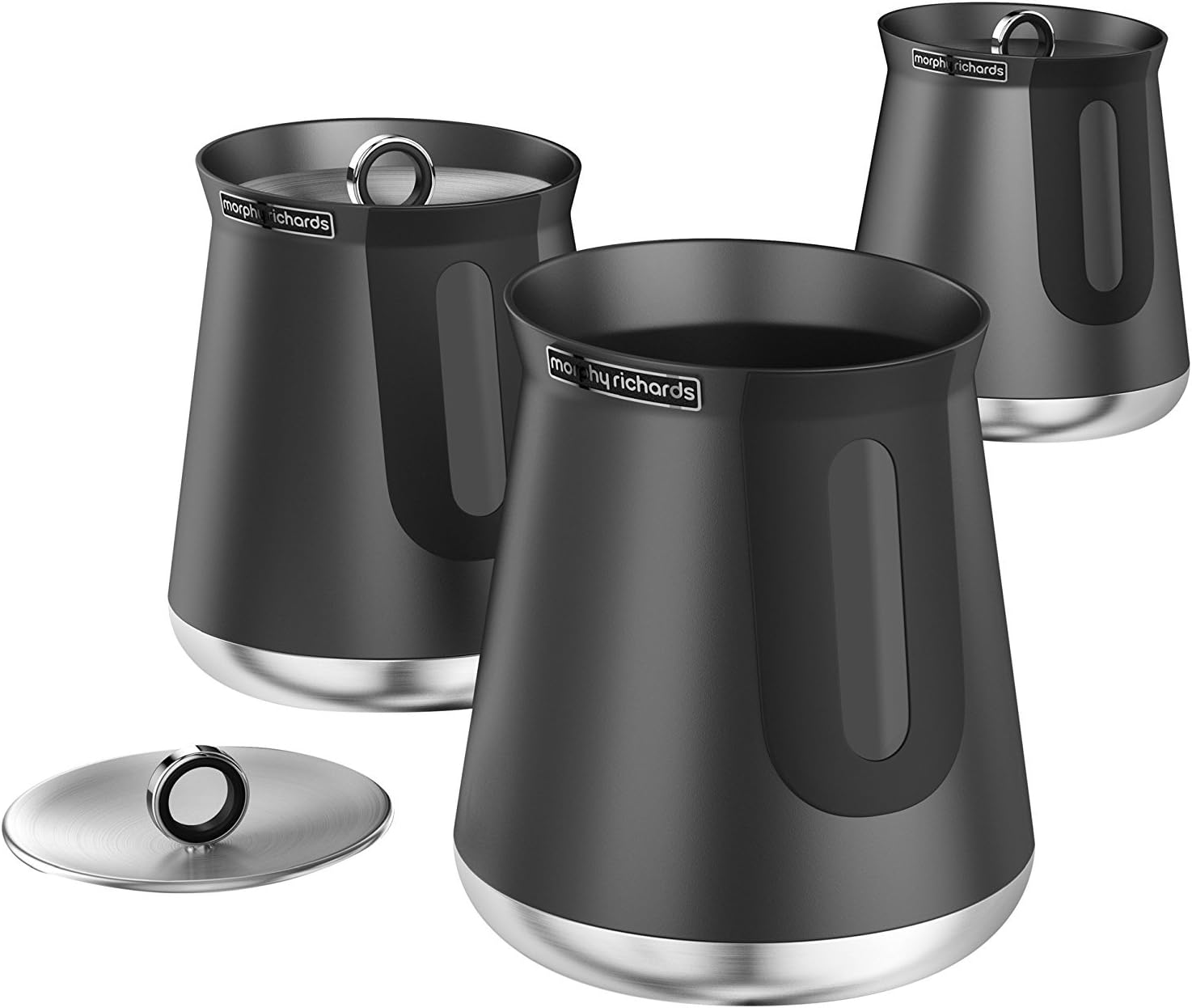 morphy richards tea coffee sugar canisters white