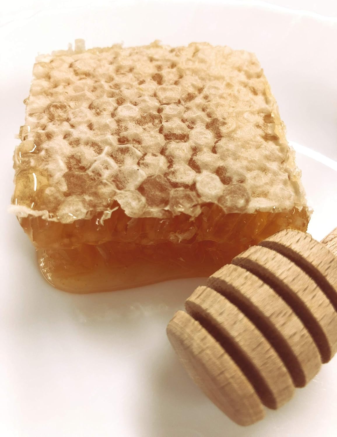 Amazon ニュージーランド産 ホワイトクローバー コムハニー 巣蜜 ３４０ｇ Comb Honey Raw Clover コムハニー 蜜源 ホワイトクローバー 食品 飲料 お酒 通販