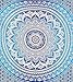 Aakriti Gallery Montreal Tappassier Ombre Indian Wall Hanging Hippie Mandala Tapestry Bohemian Bedspread Ethnic Dorm Decor, Blue