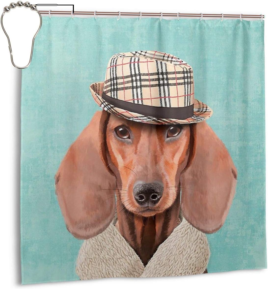 not Mr Dachshund Cute Shower Curtain, Bathroom Decor Soft