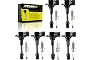 MOAUTO Set of 6 Ignition Coils Pack UF349 22448-8J115 & 6 PCS Iridium Spark Plugs Compatible with Nissan Altima Frontier Maxima Murano NV1500 Pathfinder Quest Xterra, Infiniti I35 QX4 - V6 3.5L 4.0L