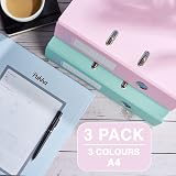 Pukka Pad A4 Pastel Lever Arch Files 70mm Pack 3 Pink Blue Green view 3