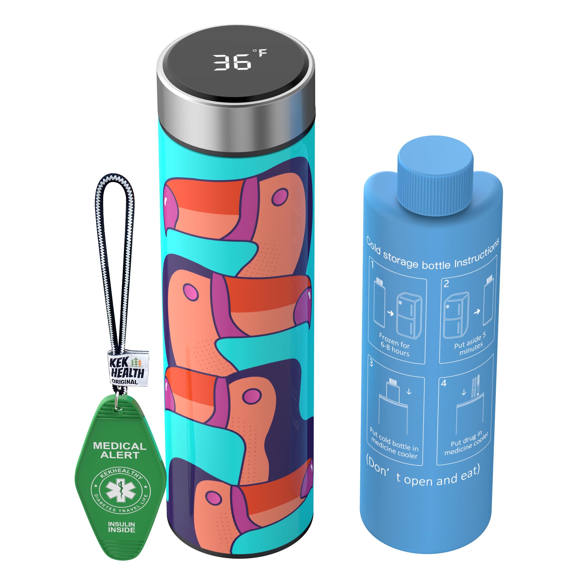 KEKHEALTH Compact 60H Insulin Cooler Travel Case