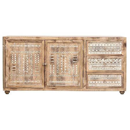 The Attic French Sideboard (Natural Antique and White)