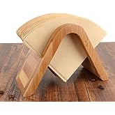 Bamboo Coffee Filter Holder - Storage Rack &amp; Stand for 4 Filter Papers (Type A)
