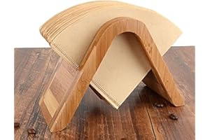 SoClaay Bamboo Coffee Filter Holder Size 4 (Type A) - Holds 100pcs Cone Paper Filters
