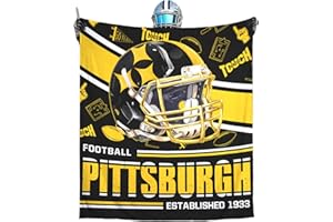 GENERIC Football Style Football Throw Blanket Gift for Team Fans Soft Fleece Flannel Blanket 50"x60"