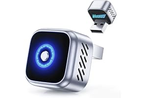 Ultra Mini Android Auto & CarPlay Wireless Adapter, One-Click Switch, 3s Auto Reconnect，Latest A9 Chip 5.8GHZ WiFi, 5.4 Bluet