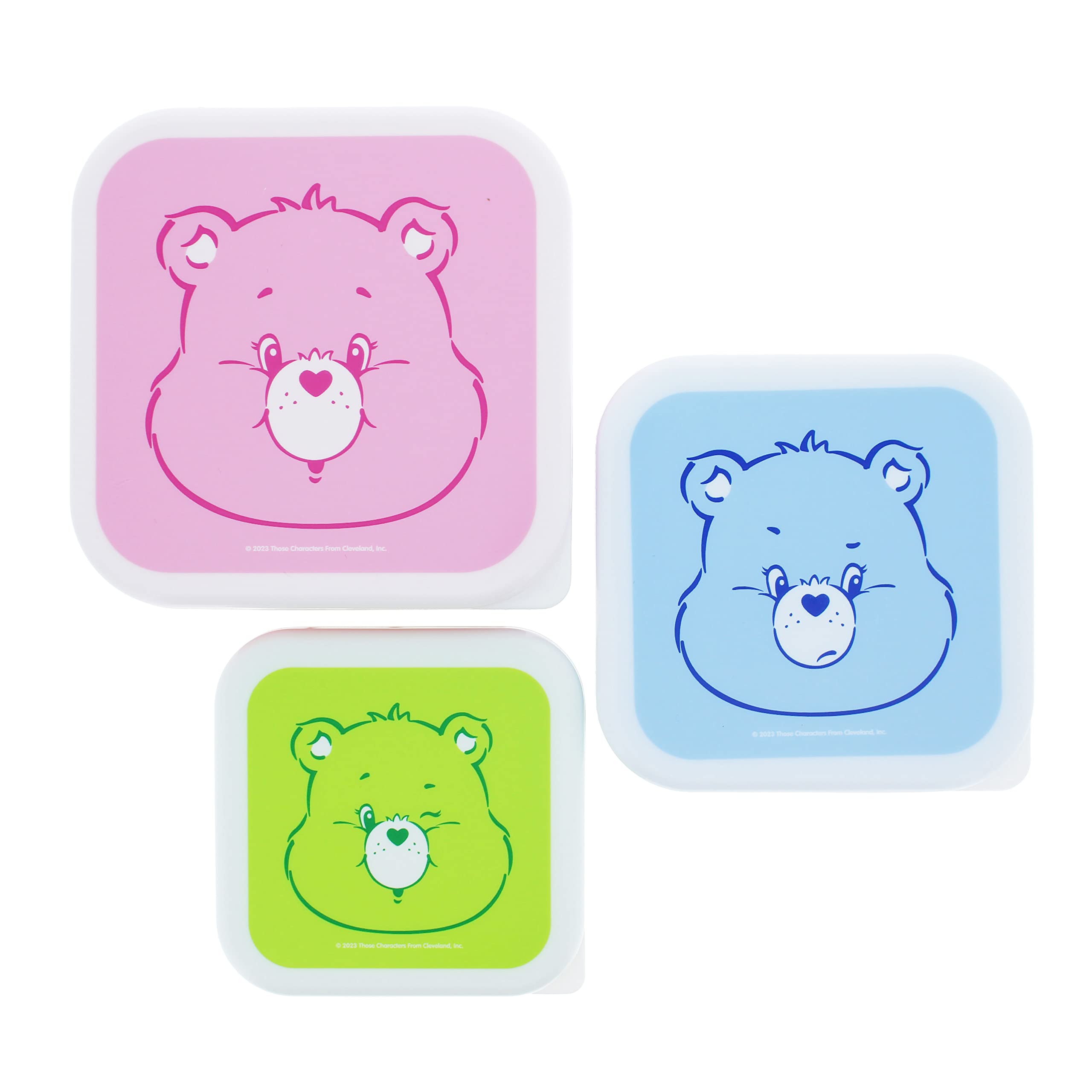 Blueprint Collections Care Bears Storage Pots | Set of 3 Cute Storage Tubs | Kids Organizers for Toys & Stationery | Care Bears Gifts