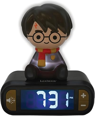 Lexibook Harry Potter Nightlight Alarm Clock with LCD Backlit Screen