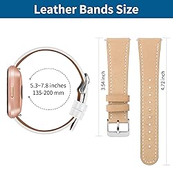 BOTNUW Leather Bands Compatible with Fitbit Versa 2